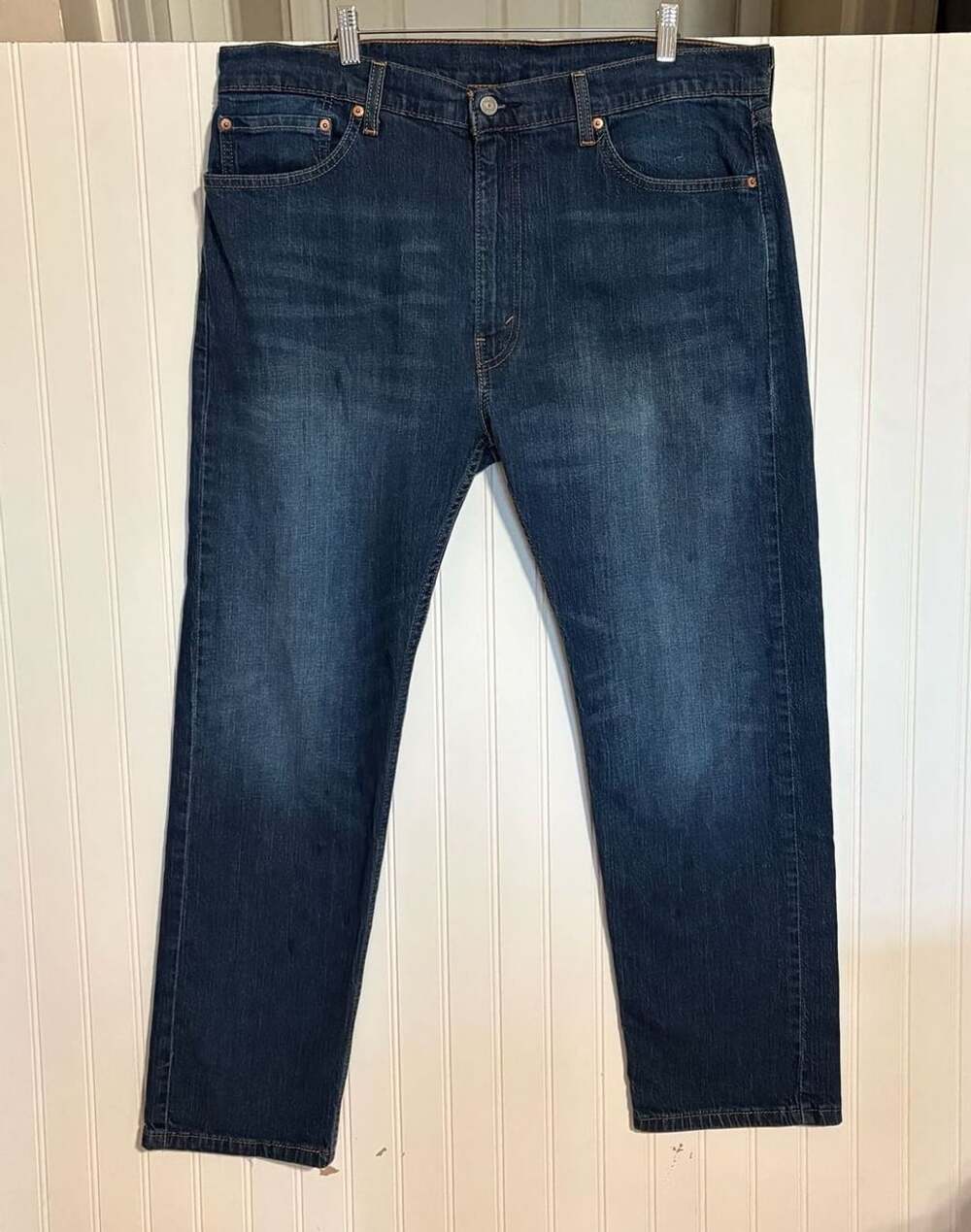 Levi's 505 Regular Fit Dark Wash Denim Jeans Men's Size 38x30